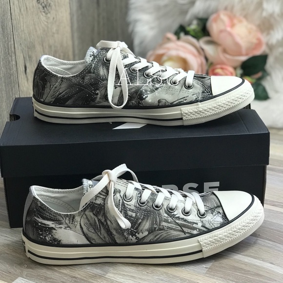 🌸Sale🌸 Converse Ctas OX Dolphin 🐬 Black Egret Women's Size 8 AUTHENT 559864C - Picture 2 of 8